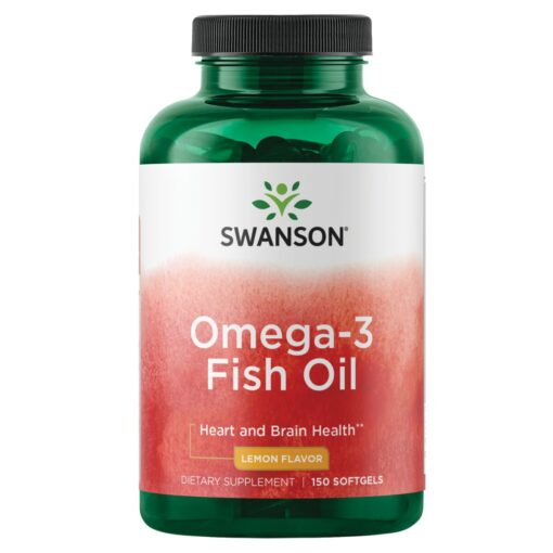 SWANSON OMEGA 3 CITRINŲ SKONIO ŽUVŲ TAUKAI 150 kaps.