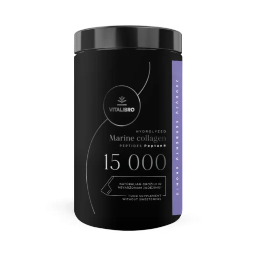 Jūrinis kolagenas COLLAGEN 15 000, juodųjų serbentų aromato pakuotė