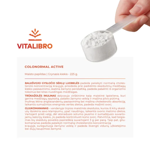 Maistinės skaidulos svorio mažinimui ir cholesterolio balansui COLONORMAL ACTIVE