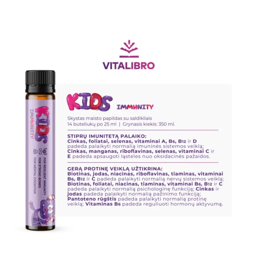 Geriamas maisto papildas vaikų imunitetui KIDS IMMUNITY