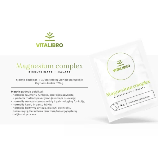 Magnio bisglicinato ir magnio malato derinys MAGNESIUM COMPLEX