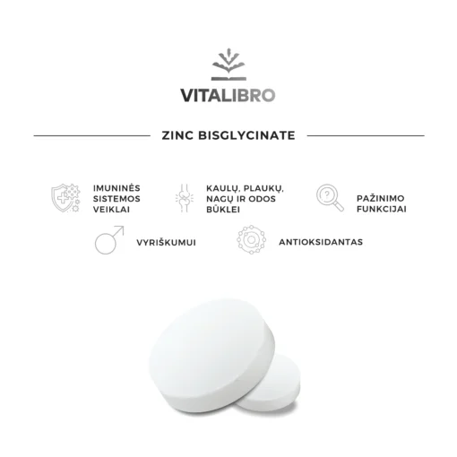 Biologiškai aktyvus cinkas ZINC BISGLYCINATE - Image 2
