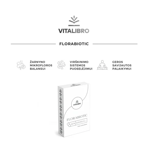 Gerųjų bakterijų ir maistinių skaidulų kompleksas FLORABIOTIC