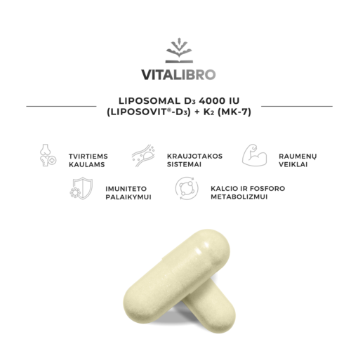 Liposominio vitamino D3 4000 IU + K2 kompleksas