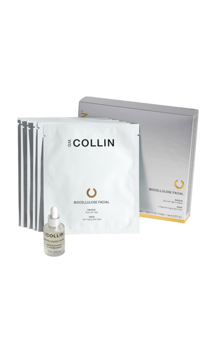 G.M. COLLIN BIOCELIULIOZINĖ VEIDO KAUKĖ SU SERUMU, 5 VNT + 7 ML