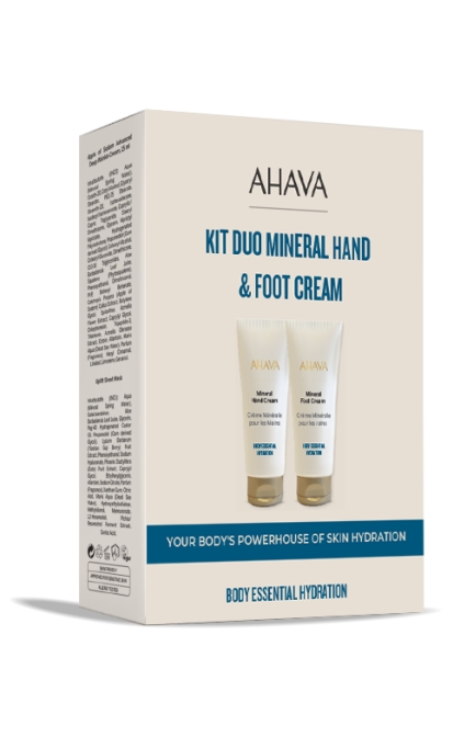 AHAVA RINKINYS: MINERALINIS RANKŲ KREMAS IR PĖDŲ KREMAS (2 × 100 ML)