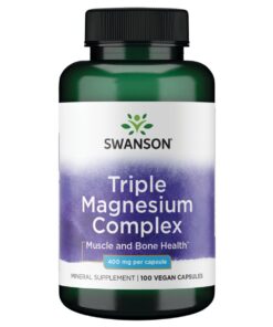 Swanson Trigubas Magnio Kompleksas 100 Veg. Kaps